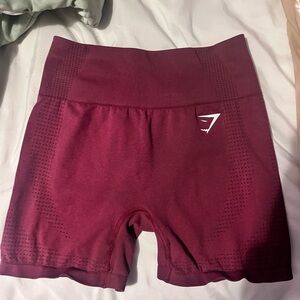 Gymshark Women's Deep Red Athletic Shorts
